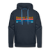 Premium Beaver Creek, Colorado Hoodie - Retro Mountain & Birds Premium Men's Beaver Creek Sweatshirt / Hoodie - navy