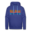 Premium Big Bear, California Hoodie - Retro Mountain & Birds Premium Men's Big Bear Sweatshirt / Hoodie - royalblue