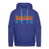 Premium Boulder, Colorado Hoodie - Retro Mountain & Birds Premium Men's Boulder Sweatshirt / Hoodie - royalblue
