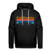 Premium California Hoodie - Retro Mountain & Birds Premium Men's California Sweatshirt / Hoodie - black