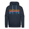 Premium California Hoodie - Retro Mountain & Birds Premium Men's California Sweatshirt / Hoodie - navy
