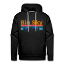 Premium Big Sky, Montana Hoodie - Retro Mountain & Birds Premium Men's Big Sky Sweatshirt / Hoodie - black