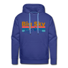 Premium Big Sky, Montana Hoodie - Retro Mountain & Birds Premium Men's Big Sky Sweatshirt / Hoodie - royalblue