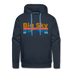 Premium Big Sky, Montana Hoodie - Retro Mountain & Birds Premium Men's Big Sky Sweatshirt / Hoodie - navy