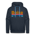 Premium Boise, Idaho Hoodie - Retro Mountain & Birds Premium Men's Boise Sweatshirt / Hoodie - navy