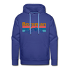 Premium Bozeman, Montana Hoodie - Retro Mountain & Birds Premium Men's Bozeman Sweatshirt / Hoodie - royalblue