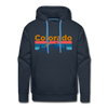 Premium Colorado Hoodie - Retro Mountain & Birds Premium Men's Colorado Sweatshirt / Hoodie - navy
