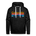 Premium Colorado Hoodie - Retro Mountain & Birds Premium Men's Colorado Sweatshirt / Hoodie - charcoal grey