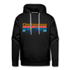 Premium Chattanooga, Tennessee Hoodie - Retro Mountain & Birds Premium Men's Chattanooga Sweatshirt / Hoodie - black