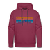 Premium Chattanooga, Tennessee Hoodie - Retro Mountain & Birds Premium Men's Chattanooga Sweatshirt / Hoodie - burgundy
