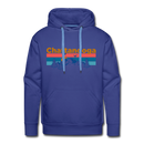 Premium Chattanooga, Tennessee Hoodie - Retro Mountain & Birds Premium Men's Chattanooga Sweatshirt / Hoodie - royalblue