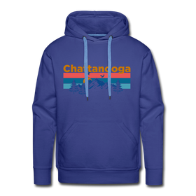 Premium Chattanooga, Tennessee Hoodie - Retro Mountain & Birds Premium Men's Chattanooga Sweatshirt / Hoodie - royalblue
