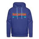 Premium Breckenridge, Colorado Hoodie - Retro Mountain & Birds Premium Men's Breckenridge Sweatshirt / Hoodie - royalblue