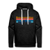 Premium Breckenridge, Colorado Hoodie - Retro Mountain & Birds Premium Men's Breckenridge Sweatshirt / Hoodie - charcoal grey