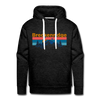 Premium Breckenridge, Colorado Hoodie - Retro Mountain & Birds Premium Men's Breckenridge Sweatshirt / Hoodie - charcoal grey