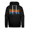 Premium Denver, Colorado Hoodie - Retro Mountain & Birds Premium Men's Denver Sweatshirt / Hoodie - charcoal grey