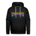 Premium Crested Butte Hoodie - Retro Mountain & Birds Premium Men's Crested Butte Sweatshirt / Hoodie - black