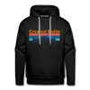 Premium Crested Butte Hoodie - Retro Mountain & Birds Premium Men's Crested Butte Sweatshirt / Hoodie
