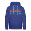 Premium Crested Butte Hoodie - Retro Mountain & Birds Premium Men's Crested Butte Sweatshirt / Hoodie - royalblue