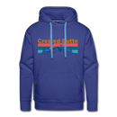 Premium Crested Butte Hoodie - Retro Mountain & Birds Premium Men's Crested Butte Sweatshirt / Hoodie - royalblue