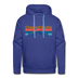 Premium Crested Butte Hoodie - Retro Mountain & Birds Premium Men's Crested Butte Sweatshirt / Hoodie - royalblue