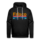 Premium Frisco, Colorado Hoodie - Retro Mountain & Birds Premium Men's Frisco Sweatshirt / Hoodie - black