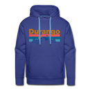 Premium Durango, Colorado Hoodie - Retro Mountain & Birds Premium Men's Durango Sweatshirt / Hoodie - royalblue