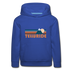 Telluride, Colorado Youth Hoodie - Retro Mountain Youth Telluride Hooded Sweatshirt - royal blue