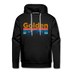Premium Golden, Colorado Hoodie - Retro Mountain & Birds Premium Men's Golden Sweatshirt / Hoodie - black
