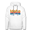 Premium Idaho Hoodie - Retro Mountain & Birds Premium Men's Idaho Sweatshirt / Hoodie - white