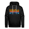 Premium Idaho Hoodie - Retro Mountain & Birds Premium Men's Idaho Sweatshirt / Hoodie - black