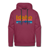 Premium Idaho Hoodie - Retro Mountain & Birds Premium Men's Idaho Sweatshirt / Hoodie