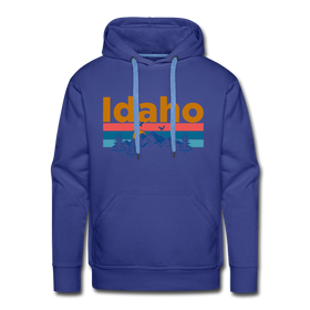 Premium Idaho Hoodie - Retro Mountain & Birds Premium Men's Idaho Sweatshirt / Hoodie - royalblue