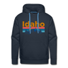 Premium Idaho Hoodie - Retro Mountain & Birds Premium Men's Idaho Sweatshirt / Hoodie - navy