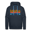 Premium Idaho Hoodie - Retro Mountain & Birds Premium Men's Idaho Sweatshirt / Hoodie