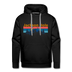 Premium Jackson Hole, Wyoming Hoodie - Retro Mountain & Birds Premium Men's Jackson Hole Sweatshirt / Hoodie - black