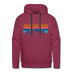 Premium Jackson Hole, Wyoming Hoodie - Retro Mountain & Birds Premium Men's Jackson Hole Sweatshirt / Hoodie - burgundy
