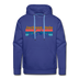 Premium Jackson Hole, Wyoming Hoodie - Retro Mountain & Birds Premium Men's Jackson Hole Sweatshirt / Hoodie - royalblue