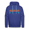 Premium Jackson Hole, Wyoming Hoodie - Retro Mountain & Birds Premium Men's Jackson Hole Sweatshirt / Hoodie
