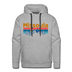 Premium Missoula, Montana Hoodie - Retro Mountain & Birds Premium Men's Missoula Sweatshirt / Hoodie - heather grey