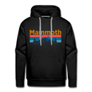 Premium Mammoth, California Hoodie - Retro Mountain & Birds Premium Men's Mammoth Sweatshirt / Hoodie - black