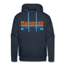 Premium Mammoth, California Hoodie - Retro Mountain & Birds Premium Men's Mammoth Sweatshirt / Hoodie - navy
