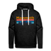 Premium Mammoth, California Hoodie - Retro Mountain & Birds Premium Men's Mammoth Sweatshirt / Hoodie - charcoal grey