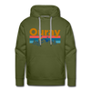 Premium Ouray, Colorado Hoodie - Retro Mountain & Birds Premium Men's Ouray Sweatshirt / Hoodie - olive green