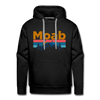 Premium Moab, Utah Hoodie - Retro Mountain & Birds Premium Men's Moab Sweatshirt / Hoodie - black