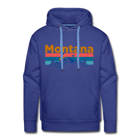Premium Montana Hoodie - Retro Mountain & Birds Premium Men's Montana Sweatshirt / Hoodie - royalblue