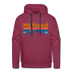 Premium Mt Hood, Oregon Hoodie - Retro Mountain & Birds Premium Men's Mt Hood Sweatshirt / Hoodie - burgundy