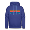 Premium North Carolina Hoodie - Retro Mountain & Birds Premium Men's North Carolina Sweatshirt / Hoodie - royalblue