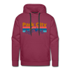 Premium Park City, Utah Hoodie - Retro Mountain & Birds Premium Men's Park City Sweatshirt / Hoodie - burgundy