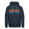 Premium Park City, Utah Hoodie - Retro Mountain & Birds Premium Men's Park City Sweatshirt / Hoodie